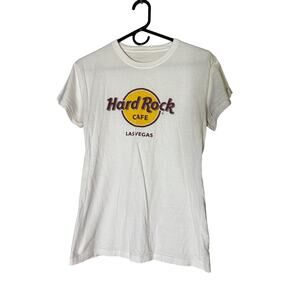 Hard Rock Cafe Las Vegas White T-Shirt Size Small